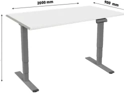 Contini Stehtisch ET225E 2 x 0.9 m, Dunkelgrau/Grau
