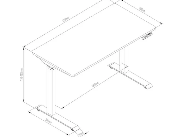 Contini Stehtisch 120 x 60 cm, mit Tischplatte, Weiss