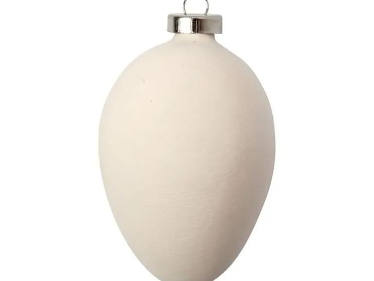 Creativ Company Eier aus Terracotta, Weiss