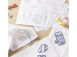 Creativ Company Wasserlösliche Stickvliese A5, 6 Blätter