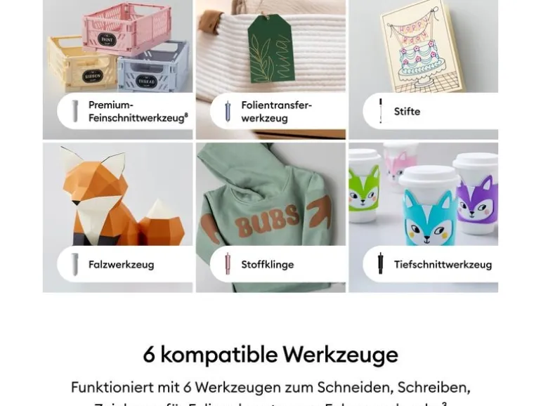 Cricut Schneideplotter Cricut Explore 5 + Essential-Bundle, Beige