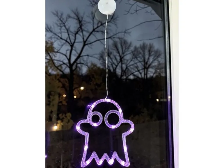 Dameco Aufhänger Gespenst 13 LEDs 18.5 x 20 cm