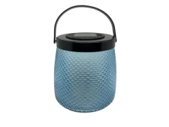 Dameco Laterne LED Solar, 15.2 cm, Blau