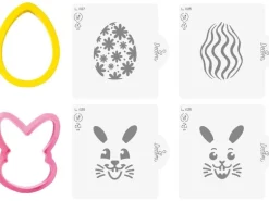 Decora Ausstechformen und Schablonen Set -Hase und Ei 4-teilig