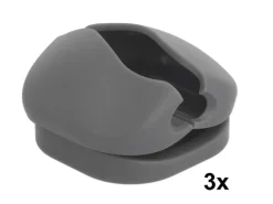 Delock Kabel-Clip 5 mm, 3x2 Stück, weiss, grau, schwarz