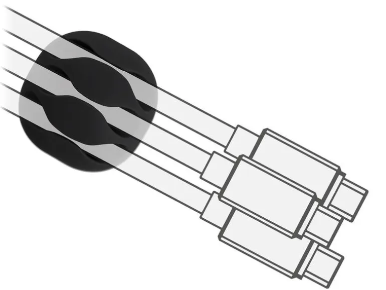 Delock Kabelhalter 35mm, für 3 Kabel, selbstklebend 6 Stück