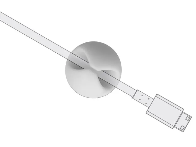 Delock Kabelhalter 6.5 mm 2x3 Stück, grau&weiss