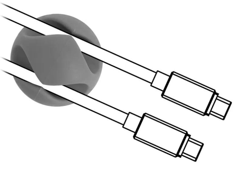 Delock Kabelhalter 6 mm, 2x3 Stück, weiss, grau, 2 Durchführungen