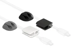 Delock Kabelhalter und Kabelclip Set 4 Stück