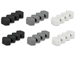 Delock Kabelhalter wabenförmig Set, mit 3 Durchführungen 6 Stück