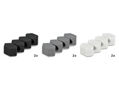Delock Kabelhalter wabenförmig Set, mit 3 Durchführungen 6 Stück
