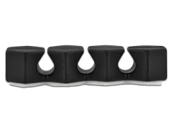 Delock Kabelhalter wabenförmig Set, mit 3 Durchführungen 6 Stück