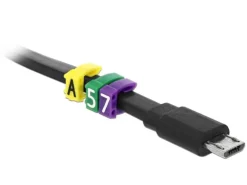 Delock Kabelkennzeichnung Clips A-Z gelb, 10x 26 Stück