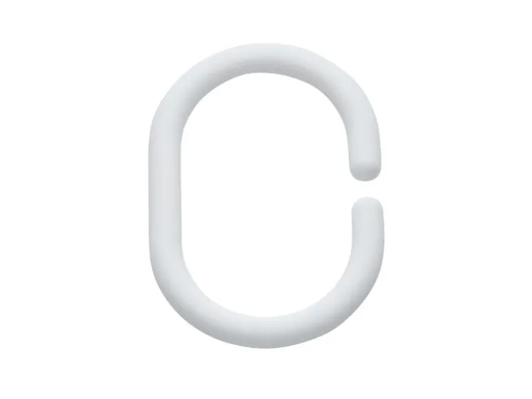 diaqua® Duschvorhanghaken Basic 12 Stück, Weiss