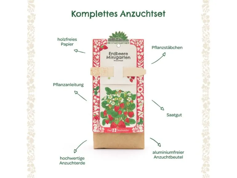 Die Stadtgärtner Anzuchtset Erdbeere