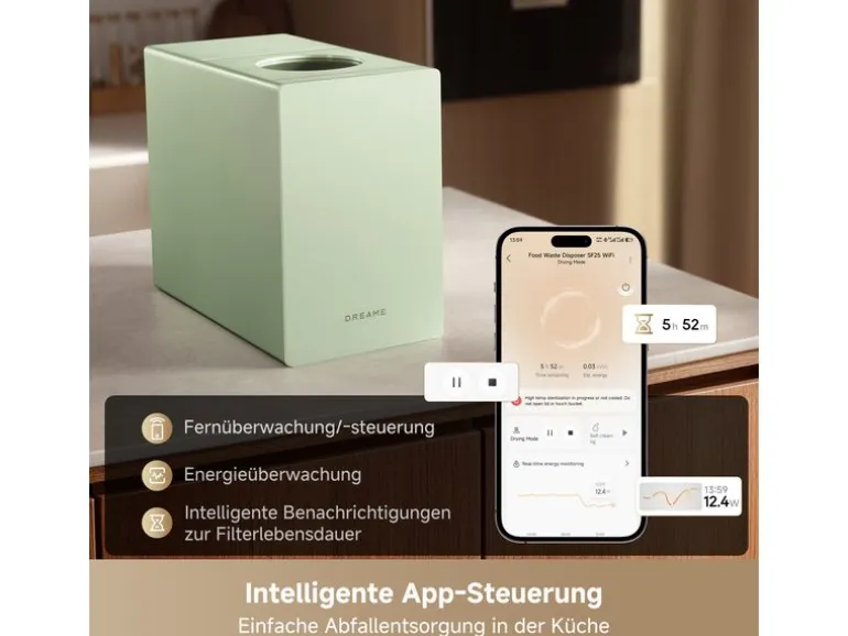 Dreame Wifi Speisereste-Entsorger 2.5 l, Grün