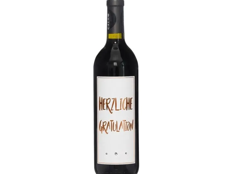 Dreams and Fantasy Geschenkidee Rotwein Herzliche Gratulation Kupfer, 750 ml