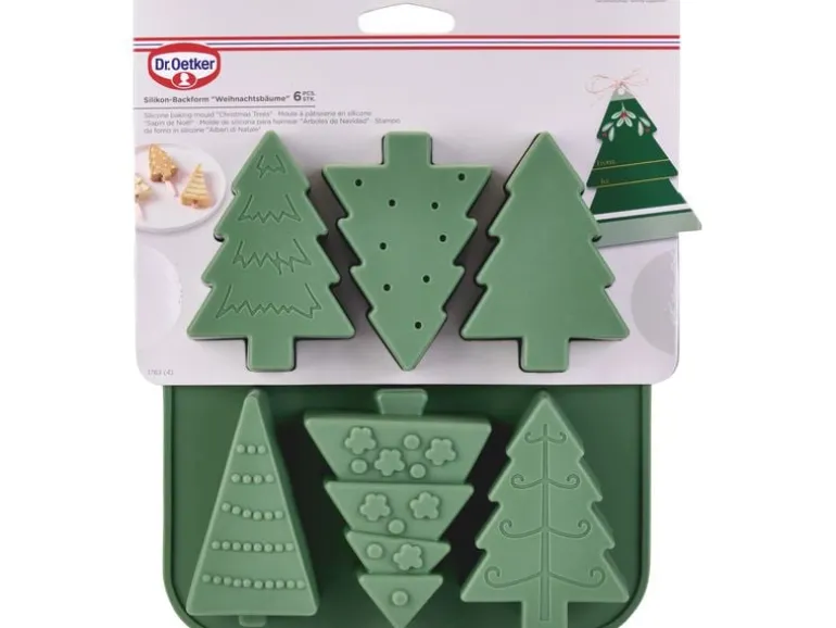 Dr.Oetker Backform Weihnachtsbäume Grün