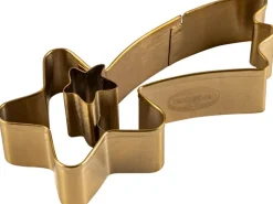 Dr.Oetker Linzer Ausstecher Sternschnuppe Edelstahl Mattgold