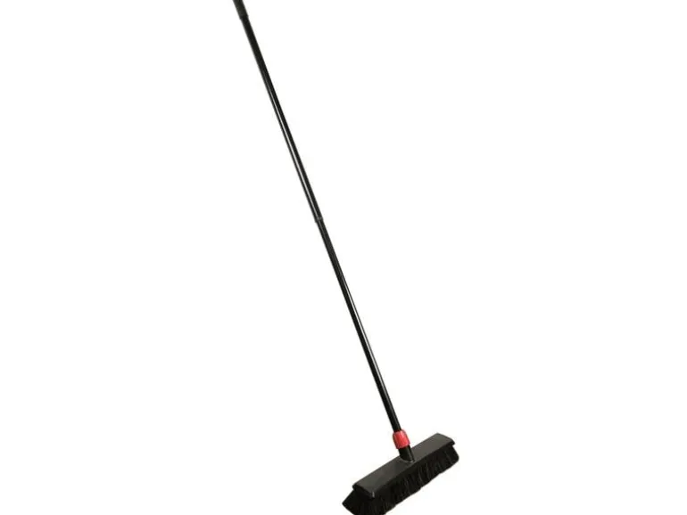 Edi Baur Besen Heavy duty mit Teleskopstiel, Schwarz