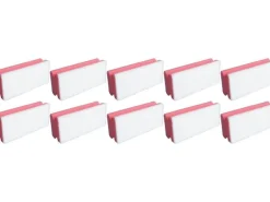 Edi Baur Schwamm Basic 10 Stück, Rot/Weiss