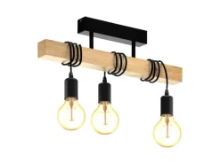 EGLO Leuchten Deckenleuchte TOWNSHEND 3x E27 Schwarz