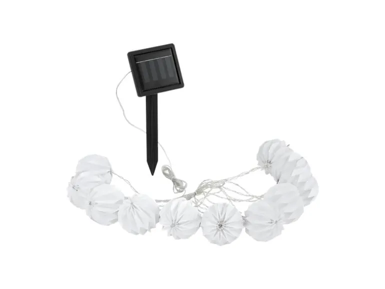 EGLO Leuchten Lichterkette Solar RGB 200 cm, Weiss