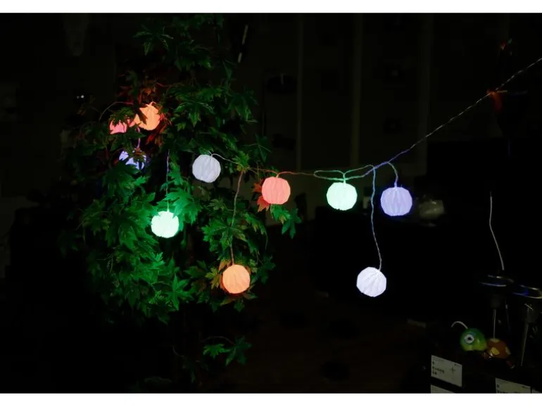 EGLO Leuchten Lichterkette Solar RGB 200 cm, Weiss