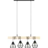 EGLO Leuchten Pendelleuchte TOWNSHEND 5 schwarz exkl. E27 4x60W