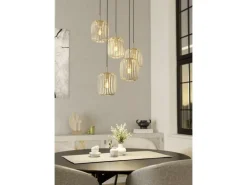 EGLO Leuchten Pendelleuchte ROMAZZINA beige exkl. E27 5x40W