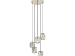 EGLO Leuchten Pendelleuchte ROMAZZINA beige exkl. E27 5x40W