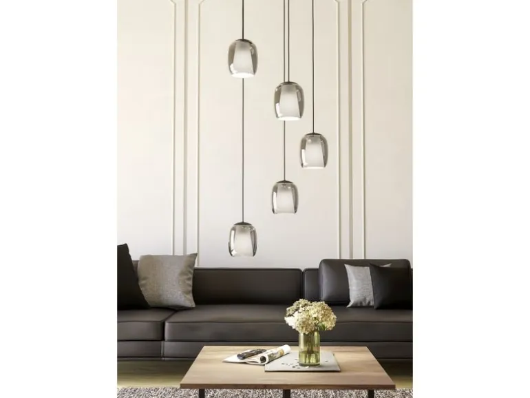 EGLO Leuchten Pendelleuchte CIAMPINO schwarz exkl. E27 5x28W