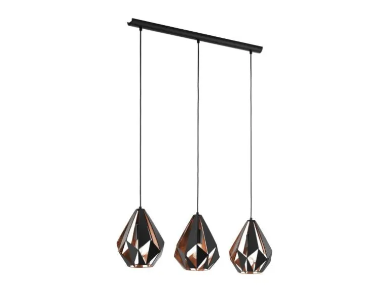 EGLO Leuchten Pendelleuchte CARLTON 1 3x E27 Kupfer
