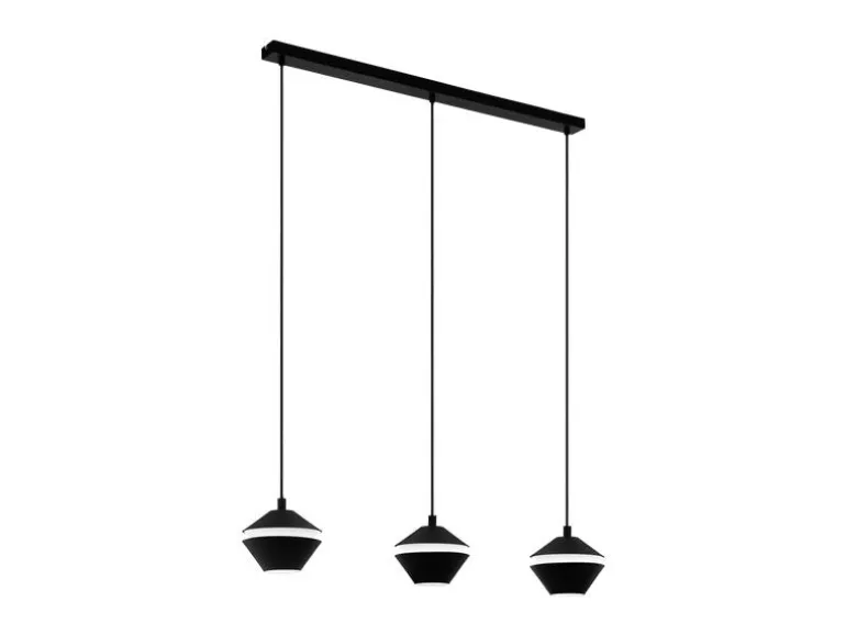 EGLO Leuchten Pendelleuchte PERPIGO 3x GU10, Schwarz/Weiss