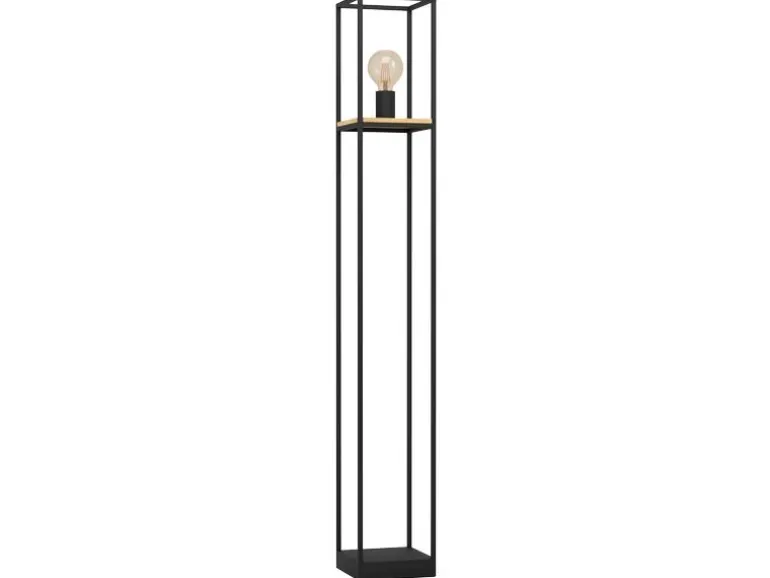 EGLO Leuchten Stehleuchte LIBERTAD 1x E27 Schwarz/Braun