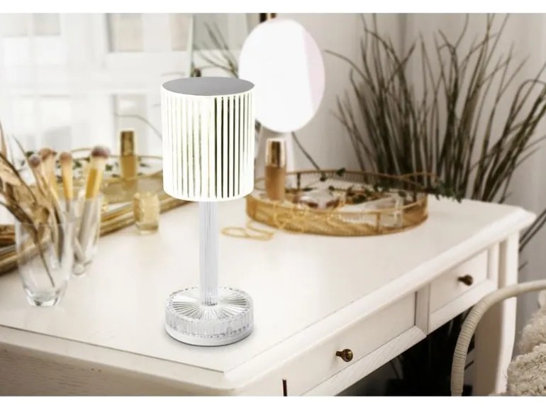 EGLO Leuchten Tischleuchte LUCIGNANO Akku LED-RGB Touch Transparent
