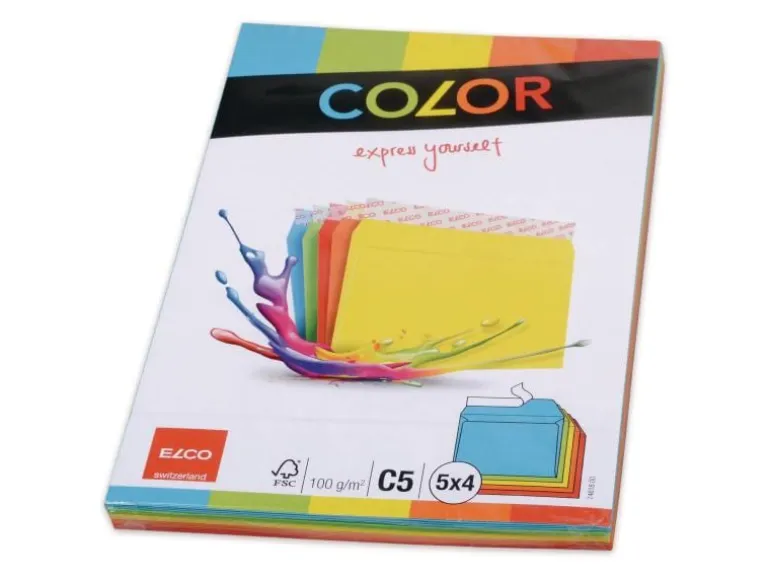 ELCO Couvert Color C5 Assortiert, 20 Stück