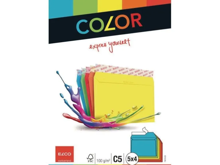 ELCO Couvert Color C5 Assortiert, 20 Stück