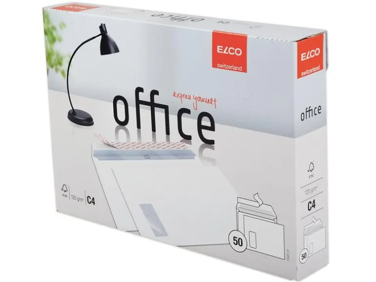 ELCO Couvert Office Box C4 mit Fenster links, 50 Stück