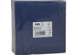 ELCO Papierservietten 40 cm x 40 cm, 100 Stück, Blau