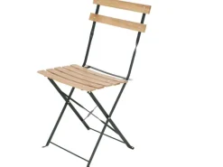 Esschert Design Bistrostuhl Holz und Metall klappbar Grün