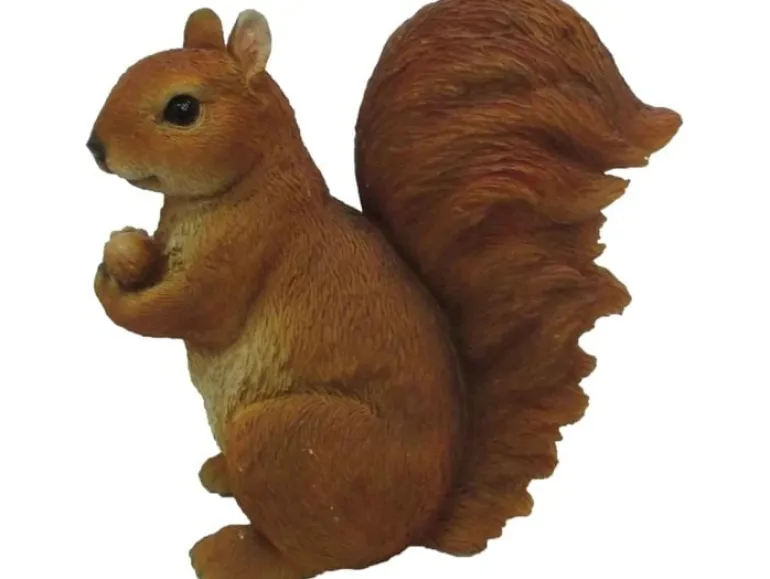 Esschert Design Eichhörnchen mit Nuss Braun 19 cm