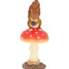Esschert Design Fliegenpilz mit Eichhörnchen Polyresin 12 x 11.8 x 28.5 cm