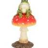 Esschert Design Fliegenpilz mit Frosch Polystone Rot