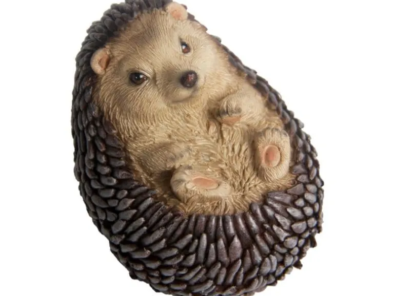 Esschert Design Igel liegend 8 cm Kunstharz Braun