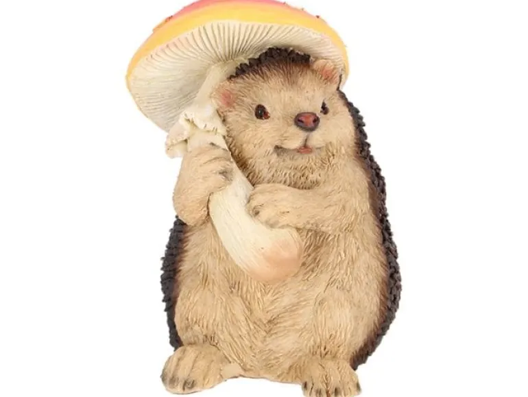 Esschert Design Igel mit Fliegenpilz Outdoor, 15 cm