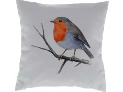 Esschert Design Outdoor Kissen Aquar. Rotkehl. 50 x 50 cm, Blau