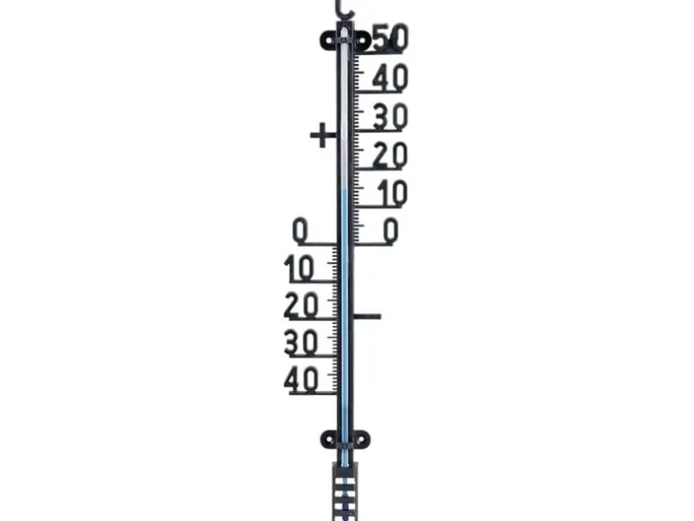 Esschert Design Wandthermometer Kunststoff Schwarz 41.4 cm