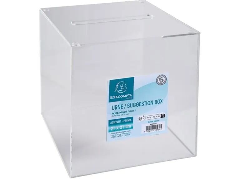 Exacompta Einwurfbox, Transparent