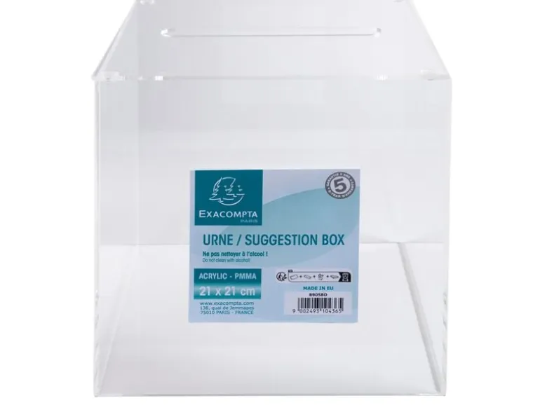 Exacompta Einwurfbox, Transparent